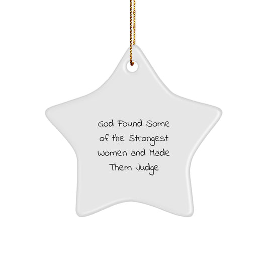 Funny Judge Star Ornament Gifts from Friends and Family for Christmas Unique - Image 1
