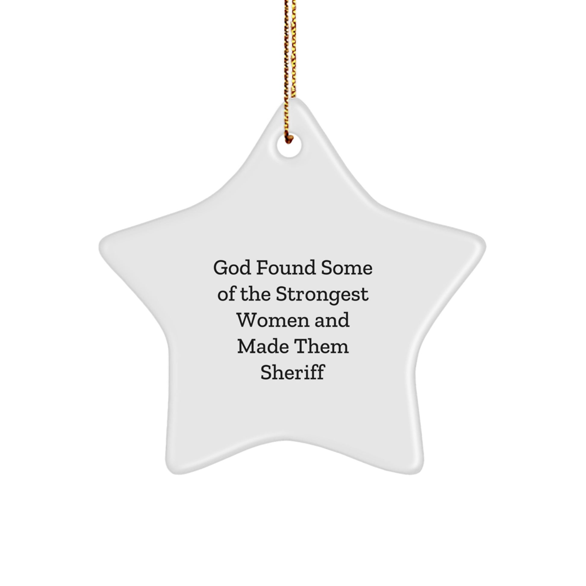 Funny Sheriff Star Ornament Gifts from Men to Women Coworkers Family for Christmas Unique Decorations - Image 1