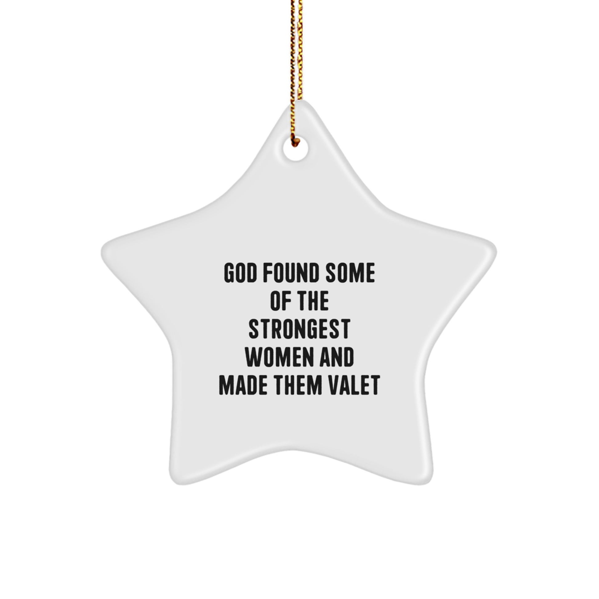 Funny Valet Gifts for Women with Star Ornament Inspirational Quote, Gifts from Friends for Valet, Christmas Unique Gifts - Image 1