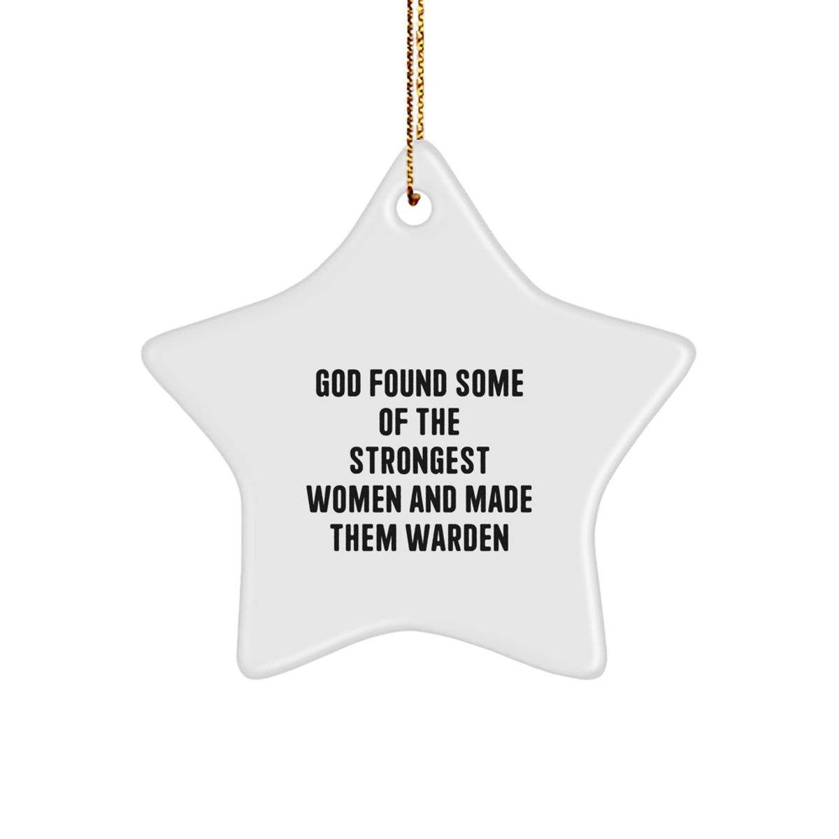 Warden Star Ornament Keepsake for Him Bold Treasure Christmas Gift - Image 1