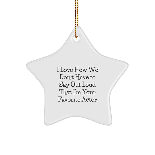 Funny Actor Star Ornament Gifts from Friends, Unique Christmas Decorations for Actor Lovers, Star Shaped Gift for Actor Fans - Image 1