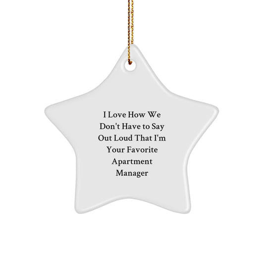 Apartment Manager Star Ornament Idea Coworkers Christmas Unique Gift I Love - Image 1