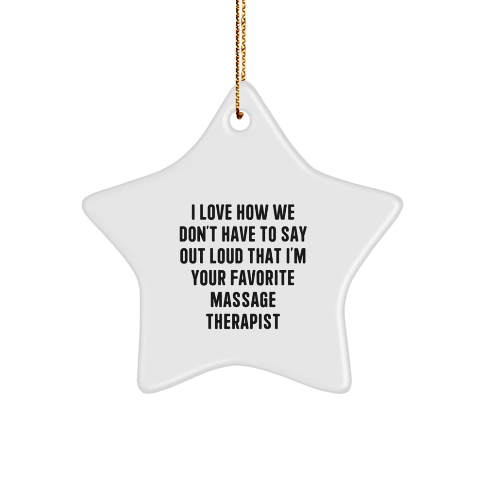 Funny Massage Therapist Gifts from Friends - Star Ornament for Massage Therapist Men, Women, Coworkers, Unique Christmas Unique Gifts - Image 1
