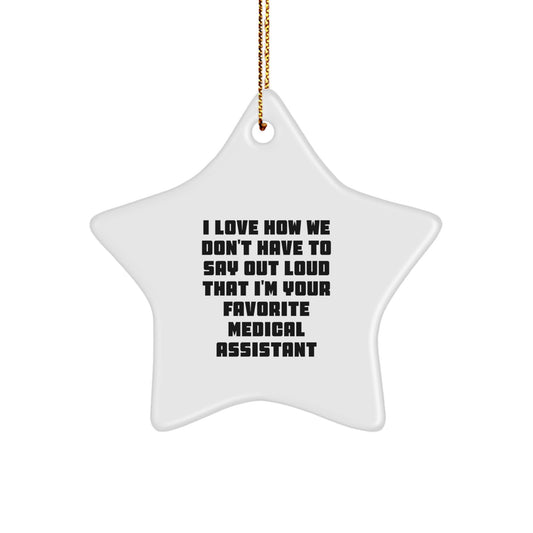 Funny Medical Assistant Gifts from Friends for Medical Assistant Star Ornament Christmas Unique Presents - Image 1