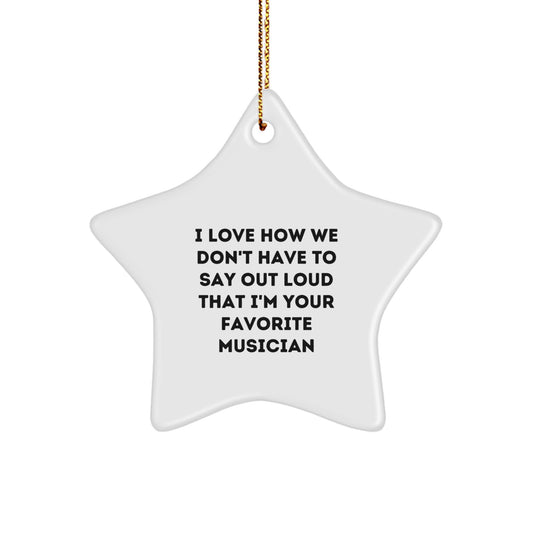 Funny Musician Gifts for Musician Friends, Star Ornament from Men to Women, Inspirational Christmas Unique Gifts - Image 1