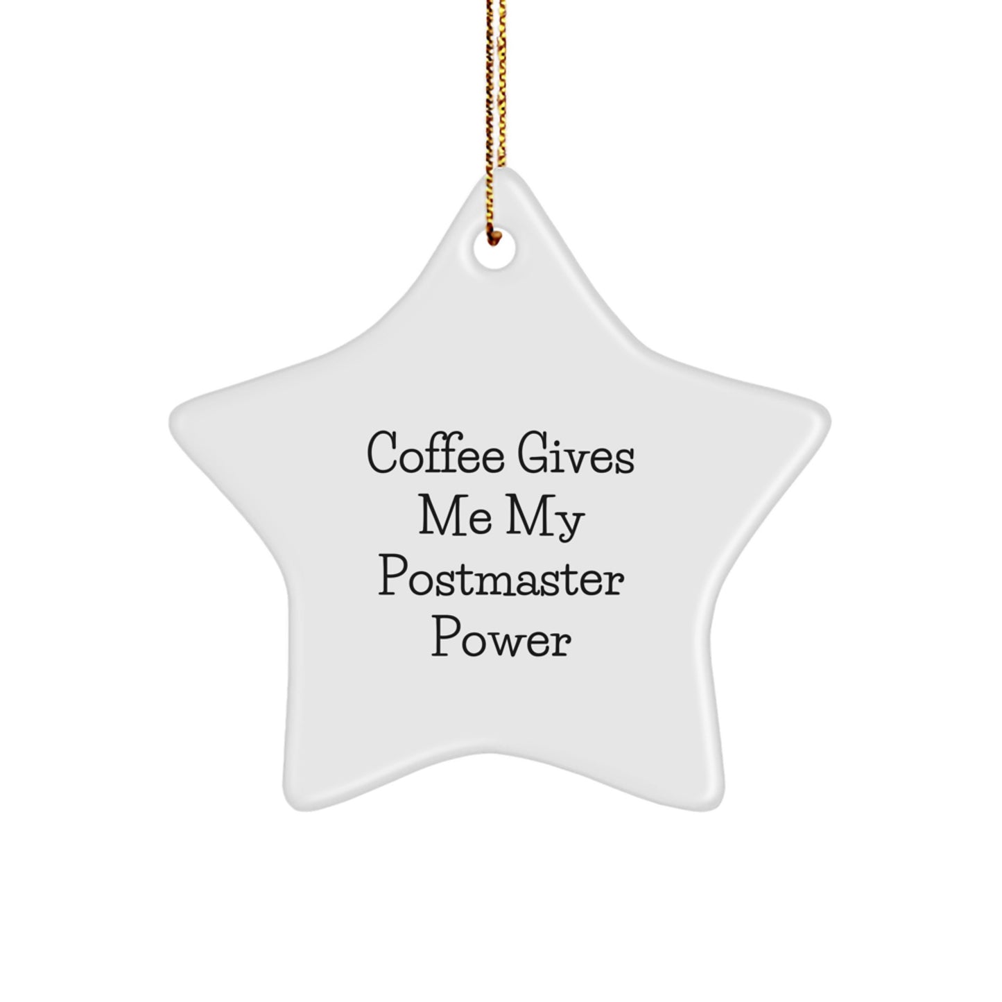 Funny Postmaster Gift, Postmaster Star Ornament, Gifts from Family to Postmaster, Christmas Unique Gifts - Image 1