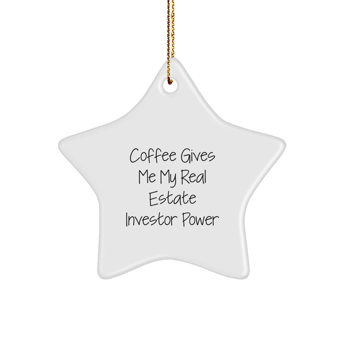 Cheery Coffee Power Real Estate Investor Christmas Ornament Friends Gift - Image 1