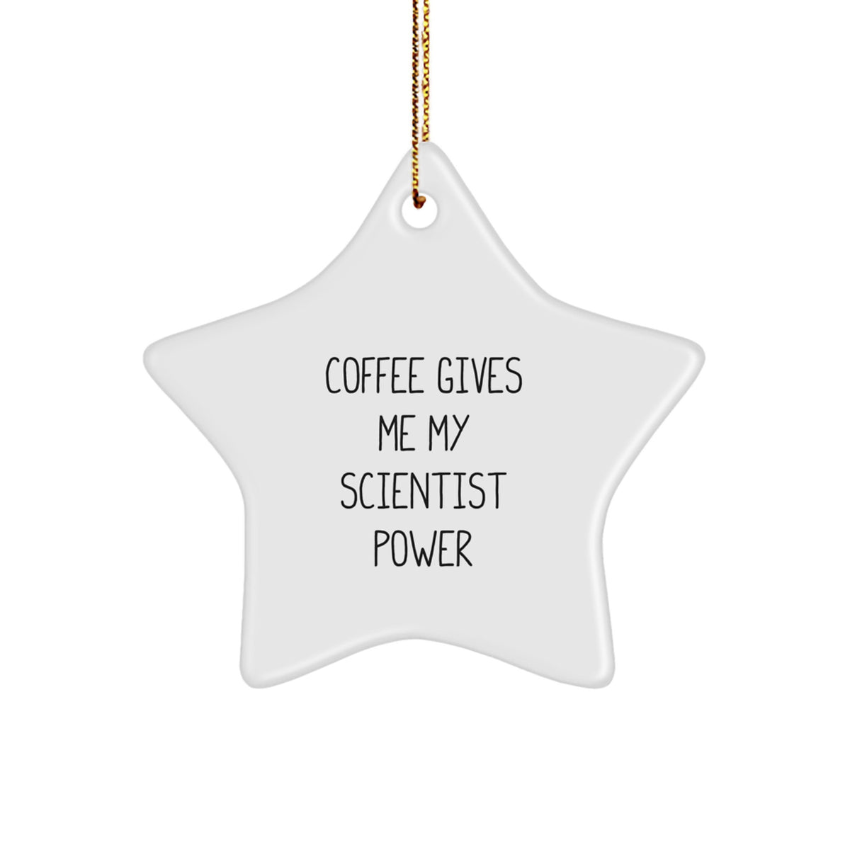 Funny Scientist Star Ornament Gifts from Men to Scientist Friends at Christmas - Image 1