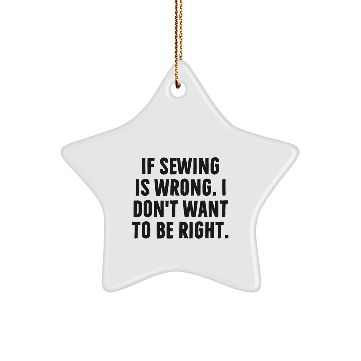 Funny Sewing Star Ornament Gifts from Family, Friends, or Coworkers for Sewing Enthusiasts, Christmas Unique Gifts, Sewing Star Decorations - Image 1