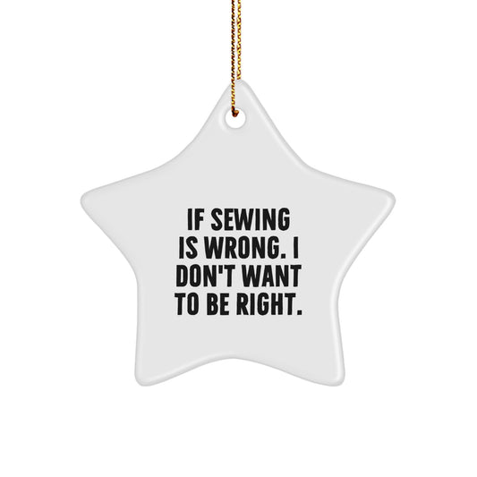 Funny Sewing Star Ornament Gifts from Family, Friends, or Coworkers for Sewing Enthusiasts, Christmas Unique Gifts, Sewing Star Decorations - Image 1