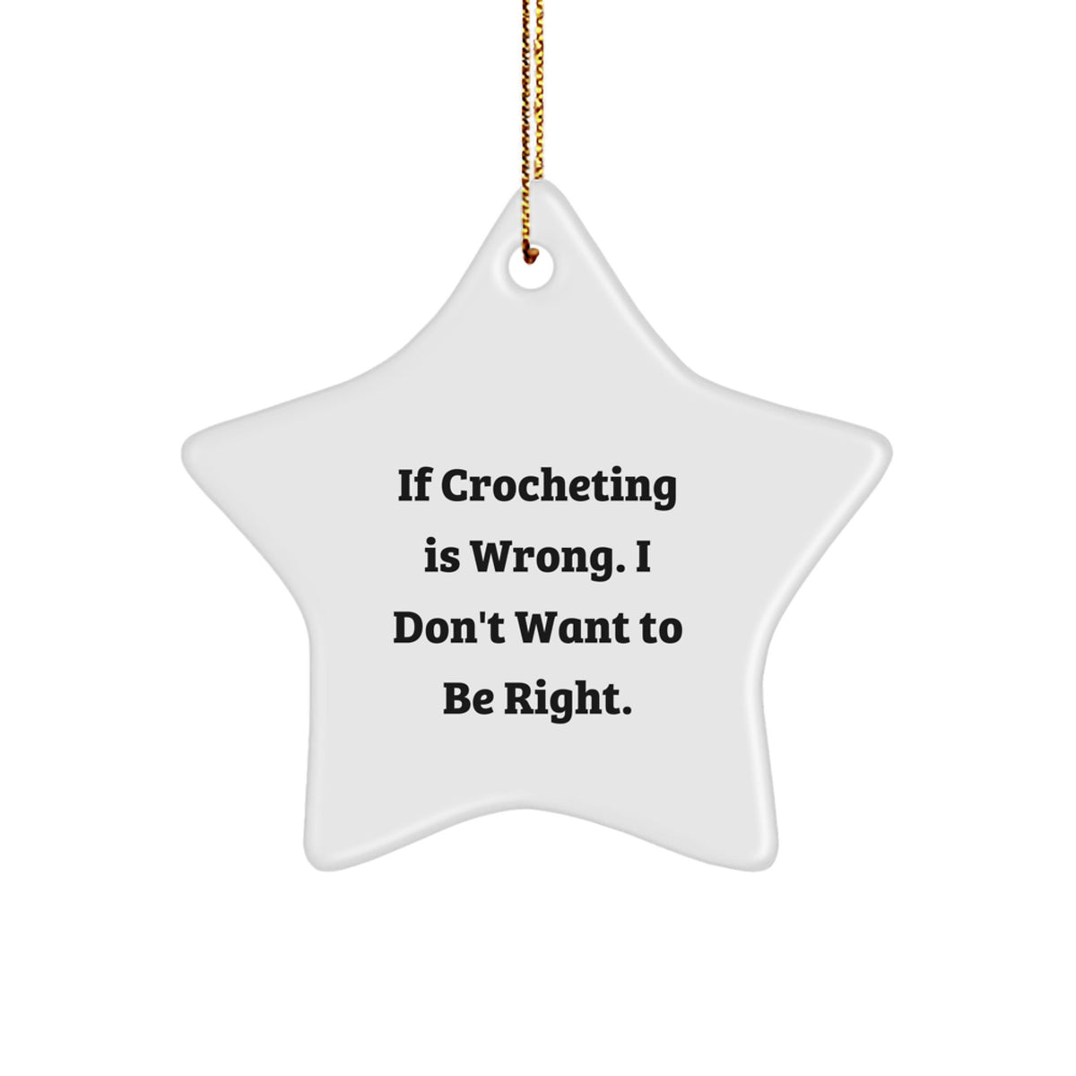 For Him Keepsake White Crocheting Star Ornament Christmas Unique Gift - Image 1