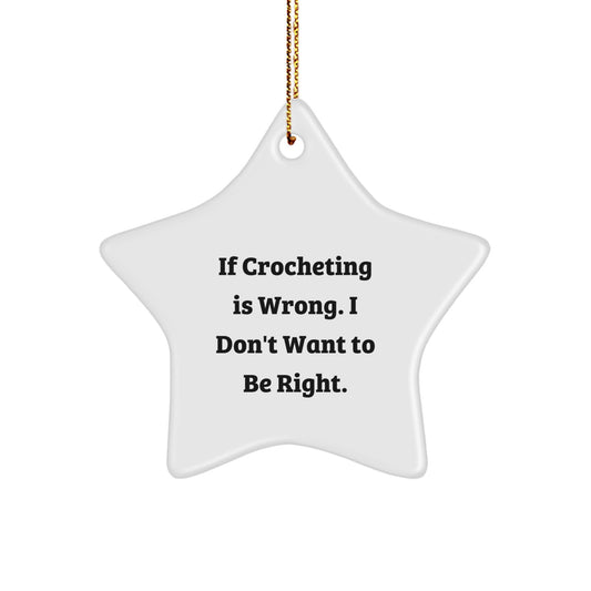 For Him Keepsake White Crocheting Star Ornament Christmas Unique Gift - Image 1