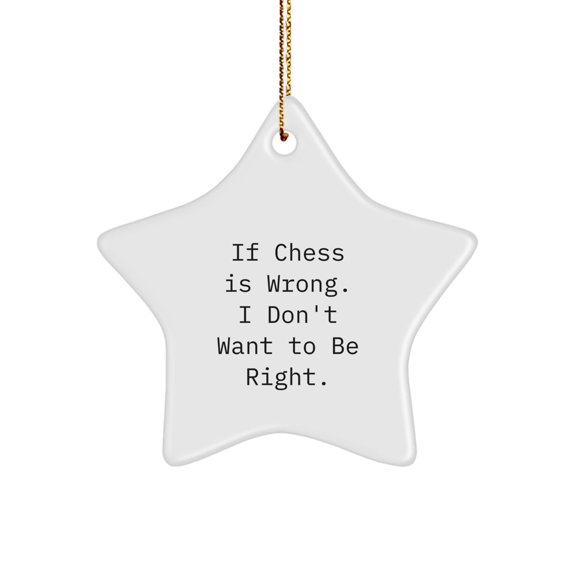 Funny Chess Star Ornament for Friends - Gifts from Men for Christmas Unique Gifts for Women - Chess Gifts for Coworkers - Star Ornament for Family - Image 1