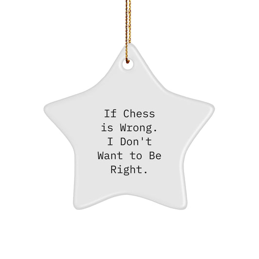 Funny Chess Star Ornament for Friends - Gifts from Men for Christmas Unique Gifts for Women - Chess Gifts for Coworkers - Star Ornament for Family - Image 1
