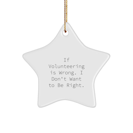 Funny Volunteering Star Ornament Gifts from Men to Friends on Christmas Unique Gifts - Image 1