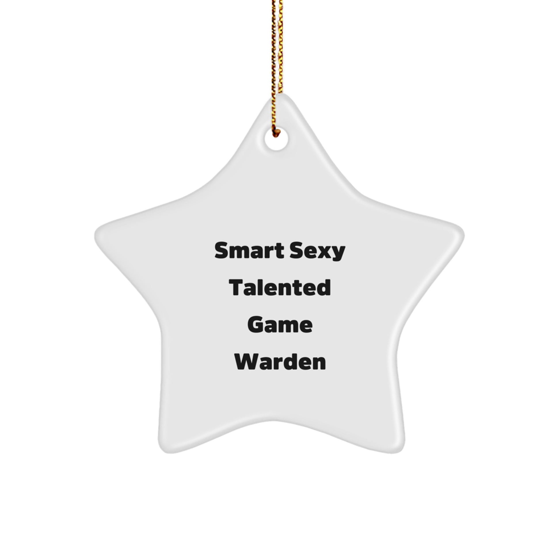 Funny Star Ornament for Smart Sexy Talented Game Warden Friends Christmas Unique Gifts from Family - Image 1