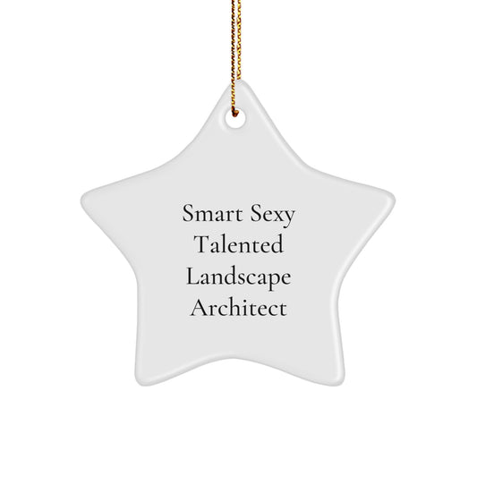 Funny Landscape Architect Star Ornament, Gifts from Men to Women, Smart Sexy Talented, Perfect for Christmas Decorations, Unique Gifts for Landscape Architect Friends and Family - Image 1