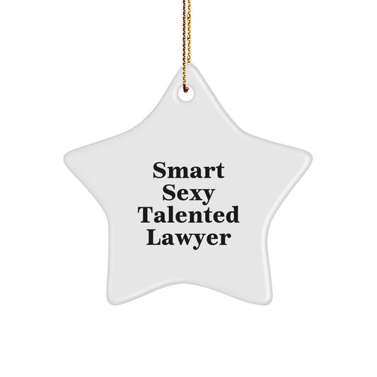 Funny Lawyer Star Ornament Gifts from Friends, Men, Women, Coworkers, Family for Christmas Unique Lawyer Decorations - Image 1