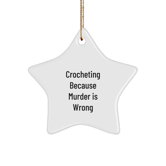 Favorite Crocheting Star Christmas Ornament Gift for Happy Kids Bright - Image 1
