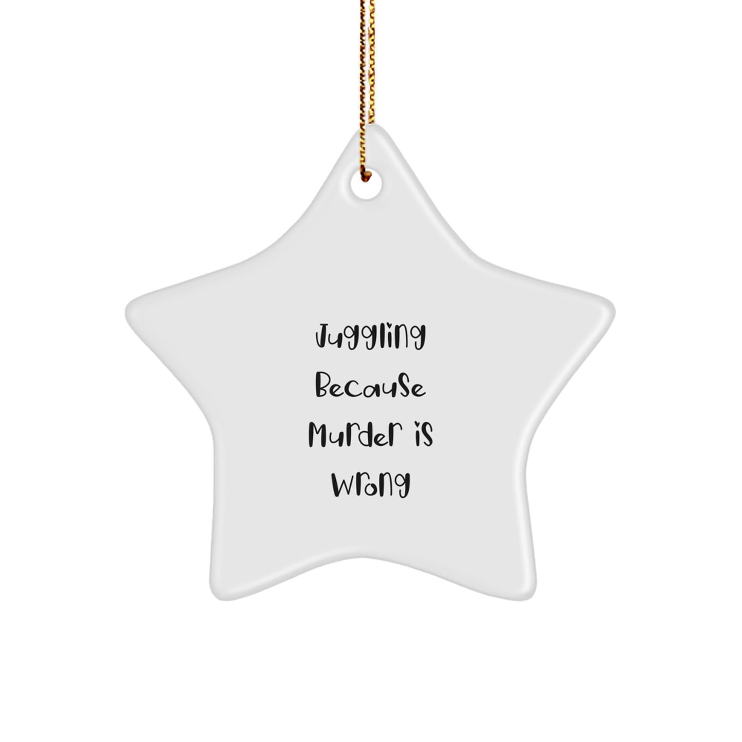 Gifts from Men for Juggling Enthusiasts - Funny Juggling Star Ornament for Christmas - Image 1