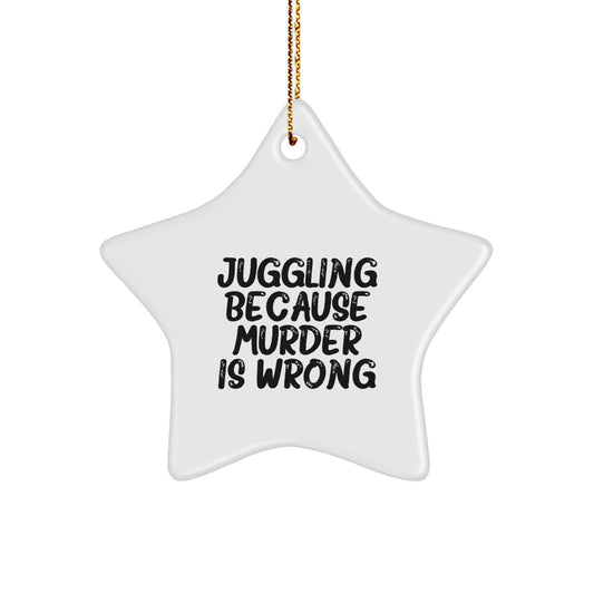 Juggling Funny Gifts from Friends for Men, Women, Christmas Unique Star Ornament - Juggling Star Decoration - Image 1