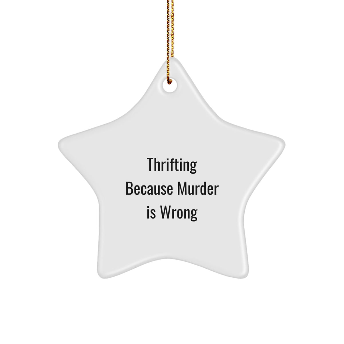 Christmas Unique Gift for Her Thrifting Star Ornament Present Bright Glow - Image 1