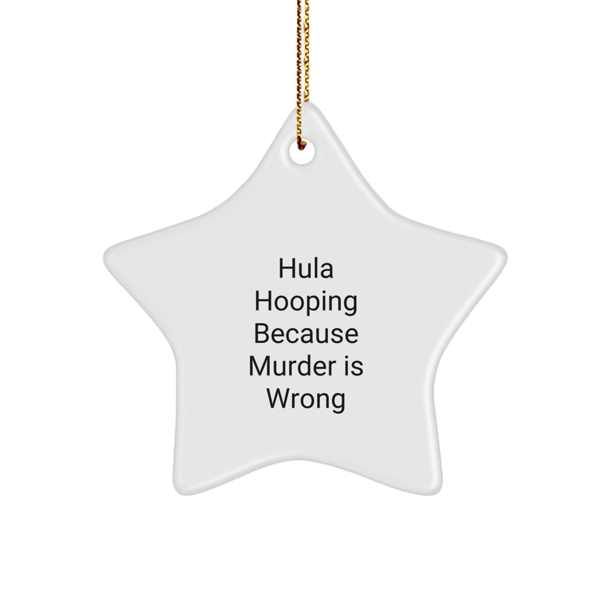 Hula Hooping Star Ornament Funny Novelty for Friends Christmas Unique Gift - Image 1