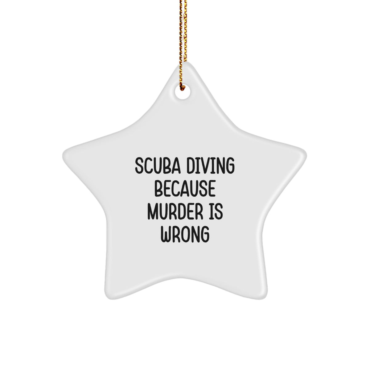 Funny Scuba Diving Star Ornament Gifts from Men to Scuba Diving Enthusiasts During Christmas Unique - Image 1