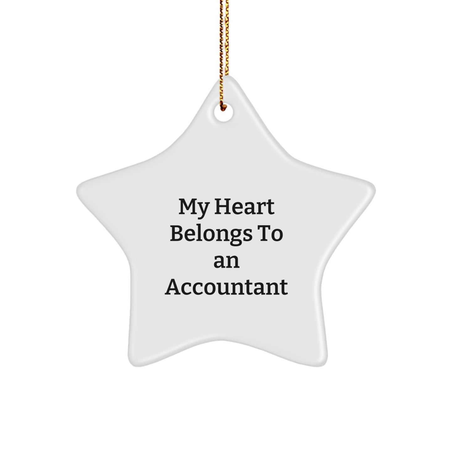 Funny Accountant Star Ornament Gifts from Friends, Coworkers, Family to Accountant Men and Women, Perfect for Christmas Unique Gifts - Image 1