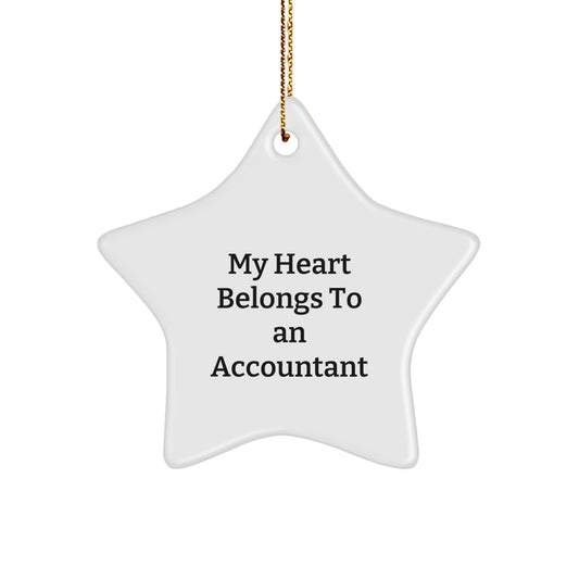 Funny Accountant Star Ornament Gifts from Friends, Coworkers, Family to Accountant Men and Women, Perfect for Christmas Unique Gifts - Image 1