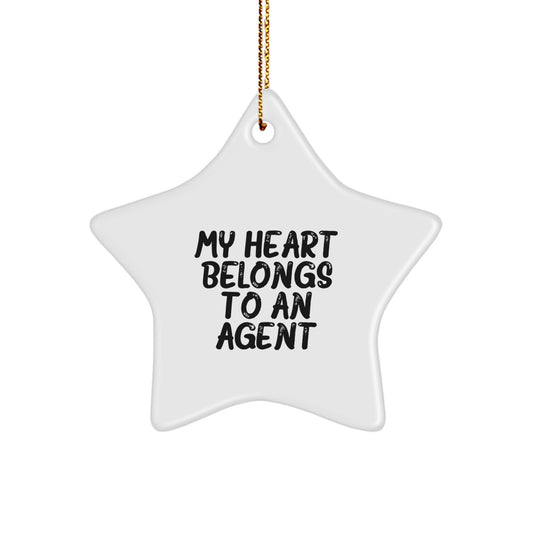 Funny Agent Star Ornament Gifts from Women, Gifts for Agent, Christmas Unique Gifts - Image 1