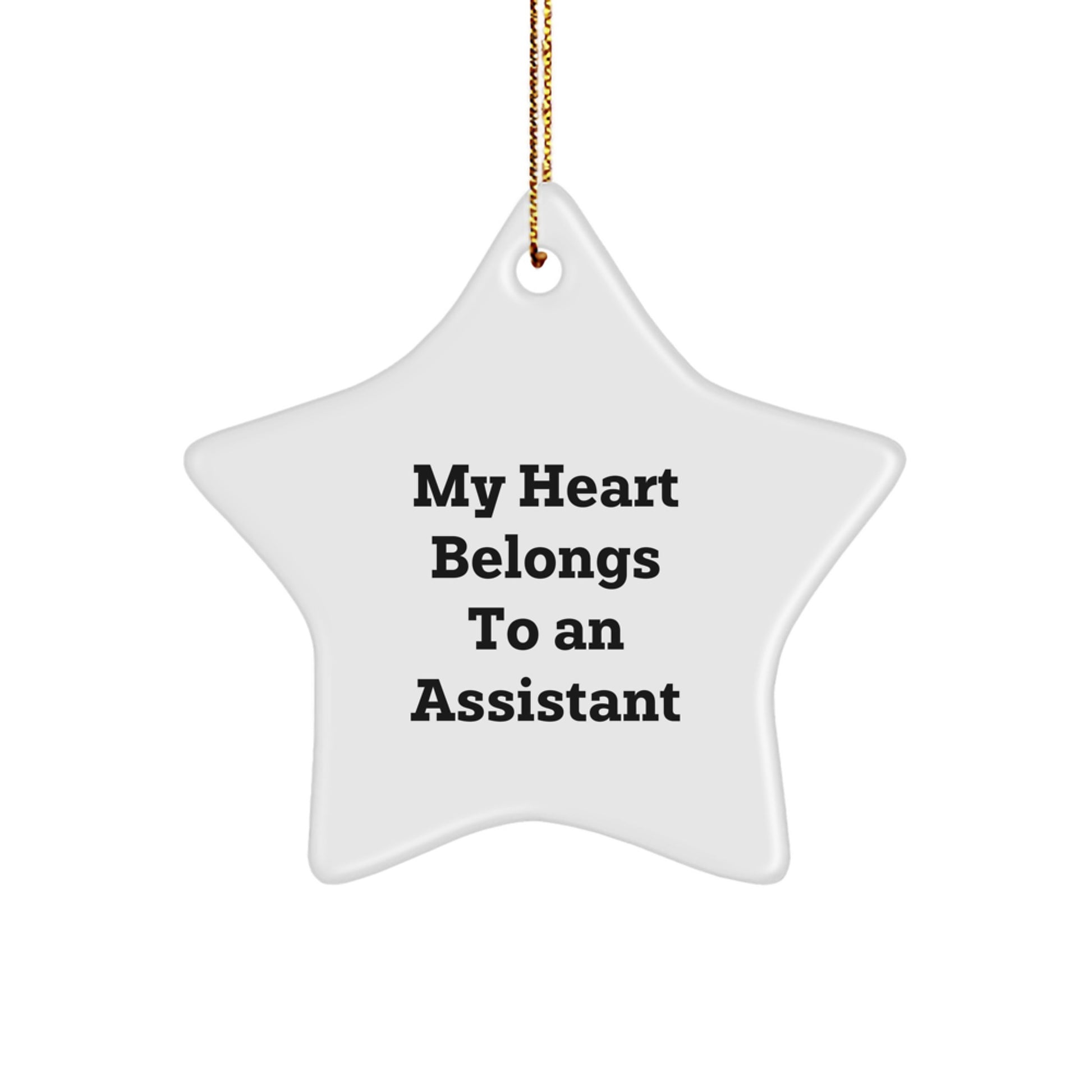Assistant Star Ornament Keepsake Christmas Unique Gift My Heart Belongs To - Image 1
