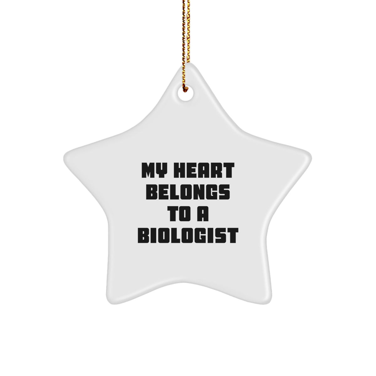 Christmas Unique Gift Biologist Star Ornament for Her – My Heart Belongs To - Image 1
