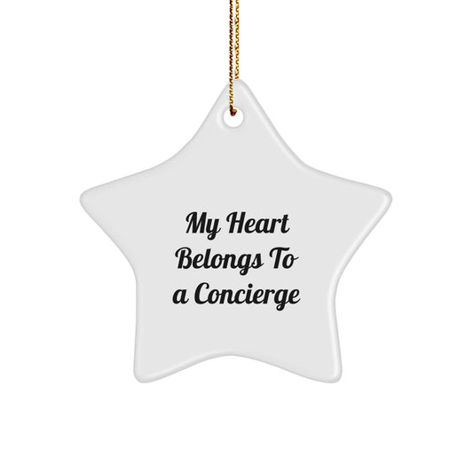 Concierge Star Ornament Gifts from Men or Women for Concierge - Funny Quote - Christmas Unique Gifts - Image 1