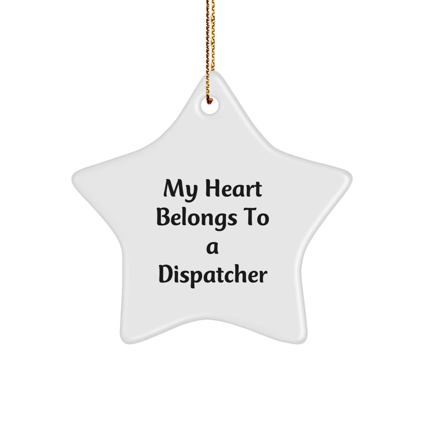 Christmas Dispatcher Gifts from Family, Dispatcher Star Ornament Funny Quote, Star Shaped Ornament for Dispatcher - Image 1