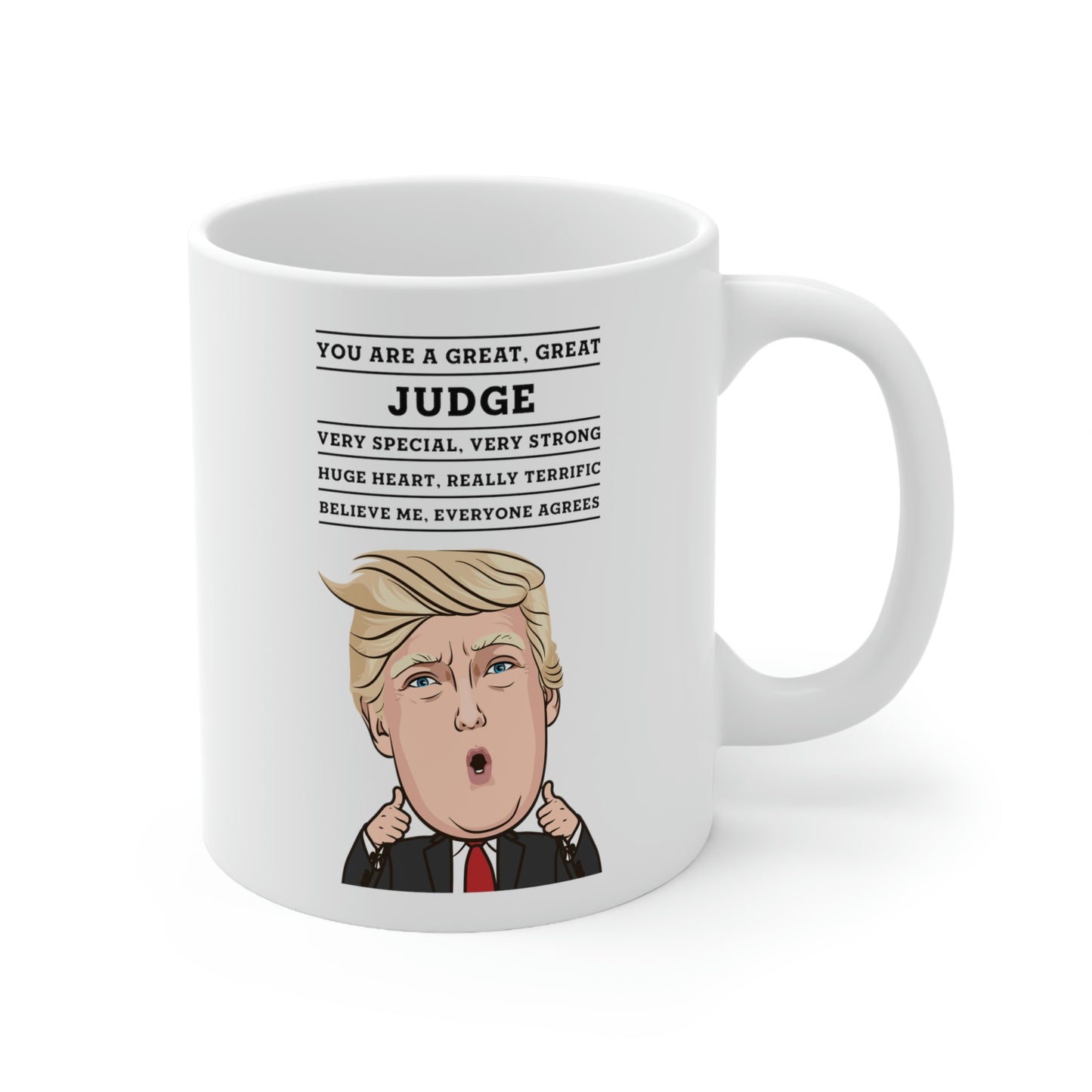 Funny Judge Donald Trump Coffee Mug - President Novelty Christmas Gift Idea for Men Women