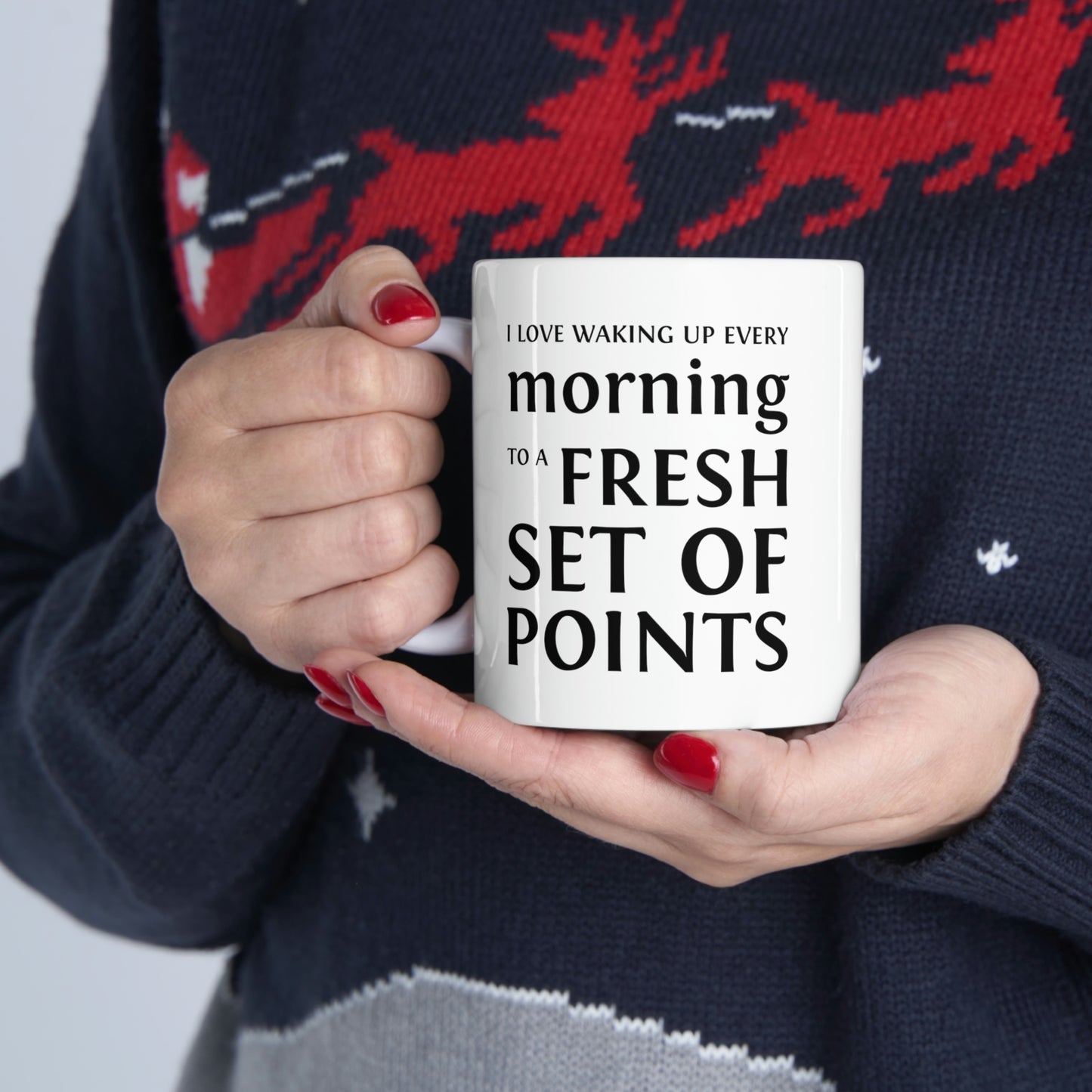 Keto Diet Coffee Mug - I love waking up to a fresh set of points Cup - Fun Gifts for Dieting Men Women