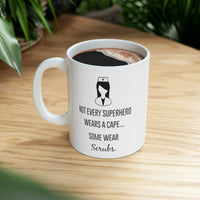 Load image into Gallery viewer, Nurse Practitioner Gifts For Women, Not Every Superhero Wears A Cape, Some Wear Scrubs, Funny Nurse Coffee Mug, Graduation Gifts for Registered Nurse, Future Nurse Cups
