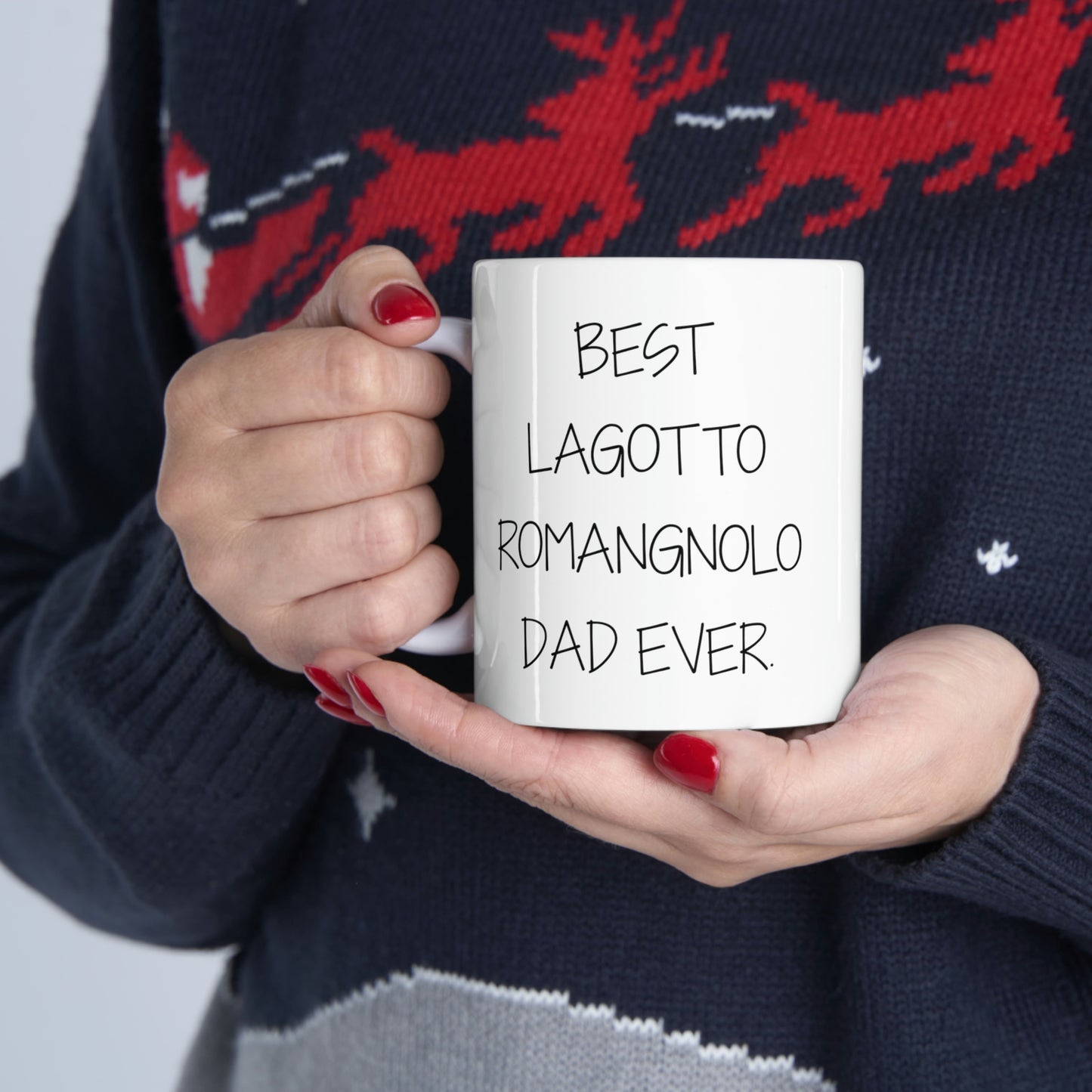 Funny Lagotto Romagnolo Dad 11oz Coffee Mug - Best Lagotto Romagnolo Dad Ever. - Best Inspirational Gifts For Dog Lover
