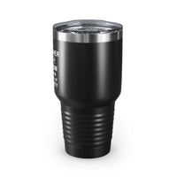 Load image into Gallery viewer, Funny Dispatcher Black Stainless Steel Tumbler - My Level of Sarcasm Travel Mug - Birthday Gifts For Coworkers, Colleagues, Men, Women, Mom, Dad
