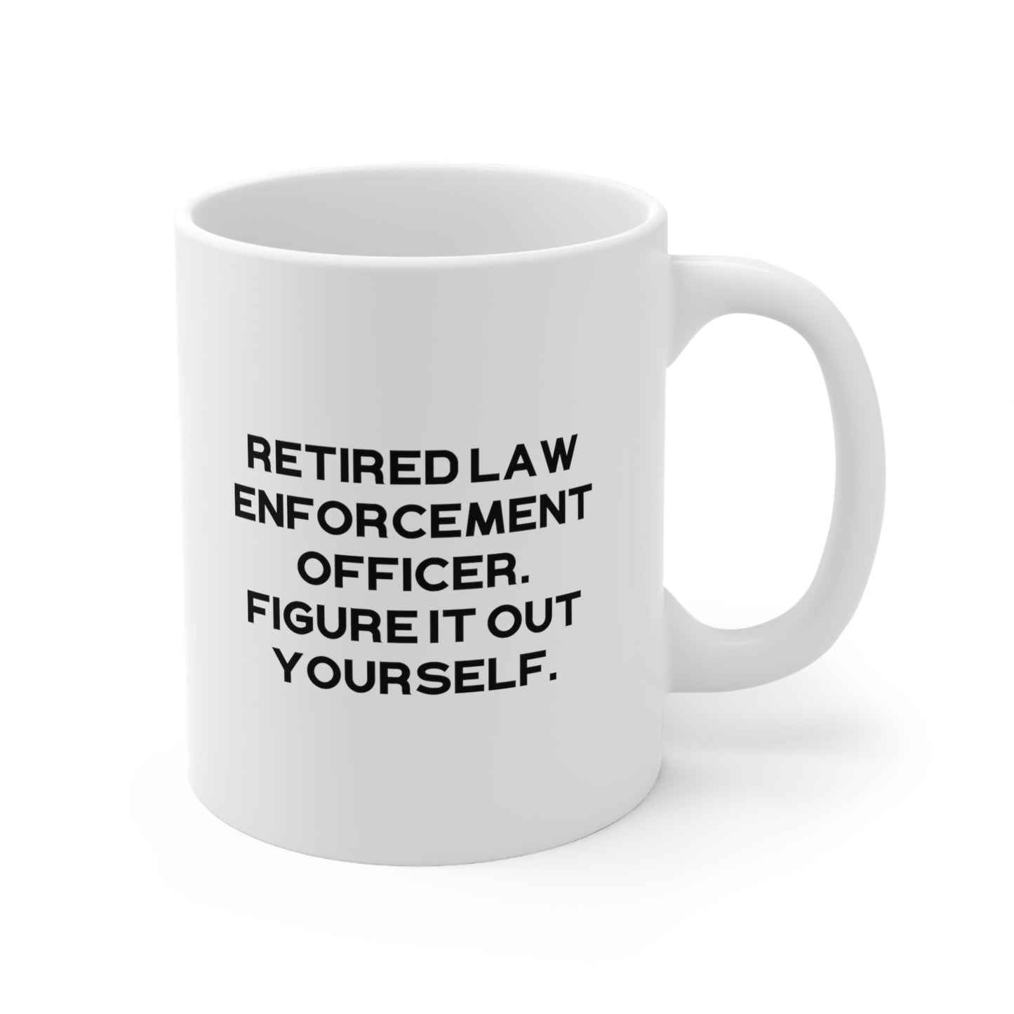 Unique Law enforcement officer Gifts, Retired Law Enforcement Officer. Figure It Out, Cool Holiday 11oz 15oz Mug From Colleagues 2