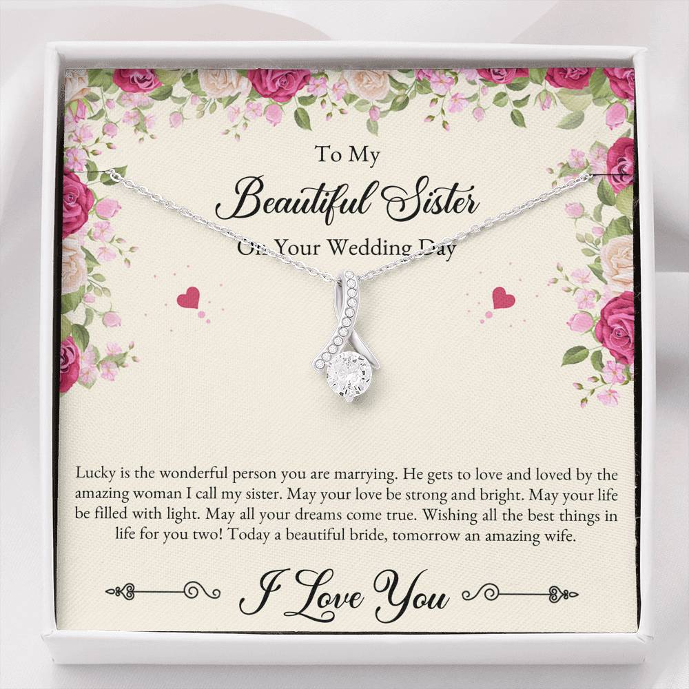 Bride Gifts, I Love You, Alluring Beauty Necklace For Women, Wedding Day Thank You Ideas From Sister