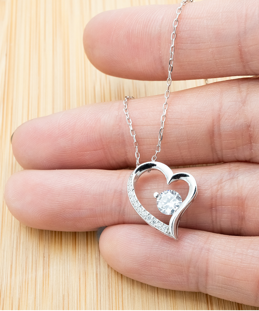 Badass Girlfriend Necklace, 1 Year Anniversary For Girlfriends Unique Gifts, Beautiful Birthday Gifts for Her Romantic, To My Badass Girlfriend Solitaire Crystal Necklace For Women