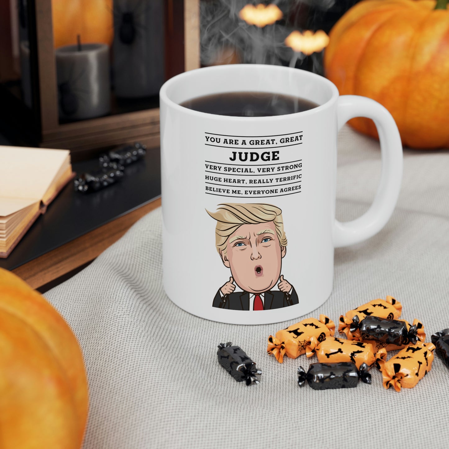 Funny Judge Donald Trump Coffee Mug - President Novelty Christmas Gift Idea for Men Women