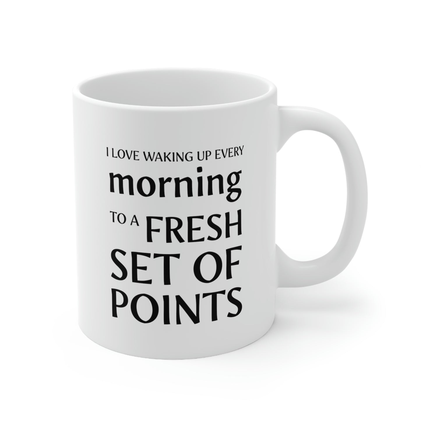 Keto Diet Coffee Mug - I love waking up to a fresh set of points Cup - Fun Gifts for Dieting Men Women
