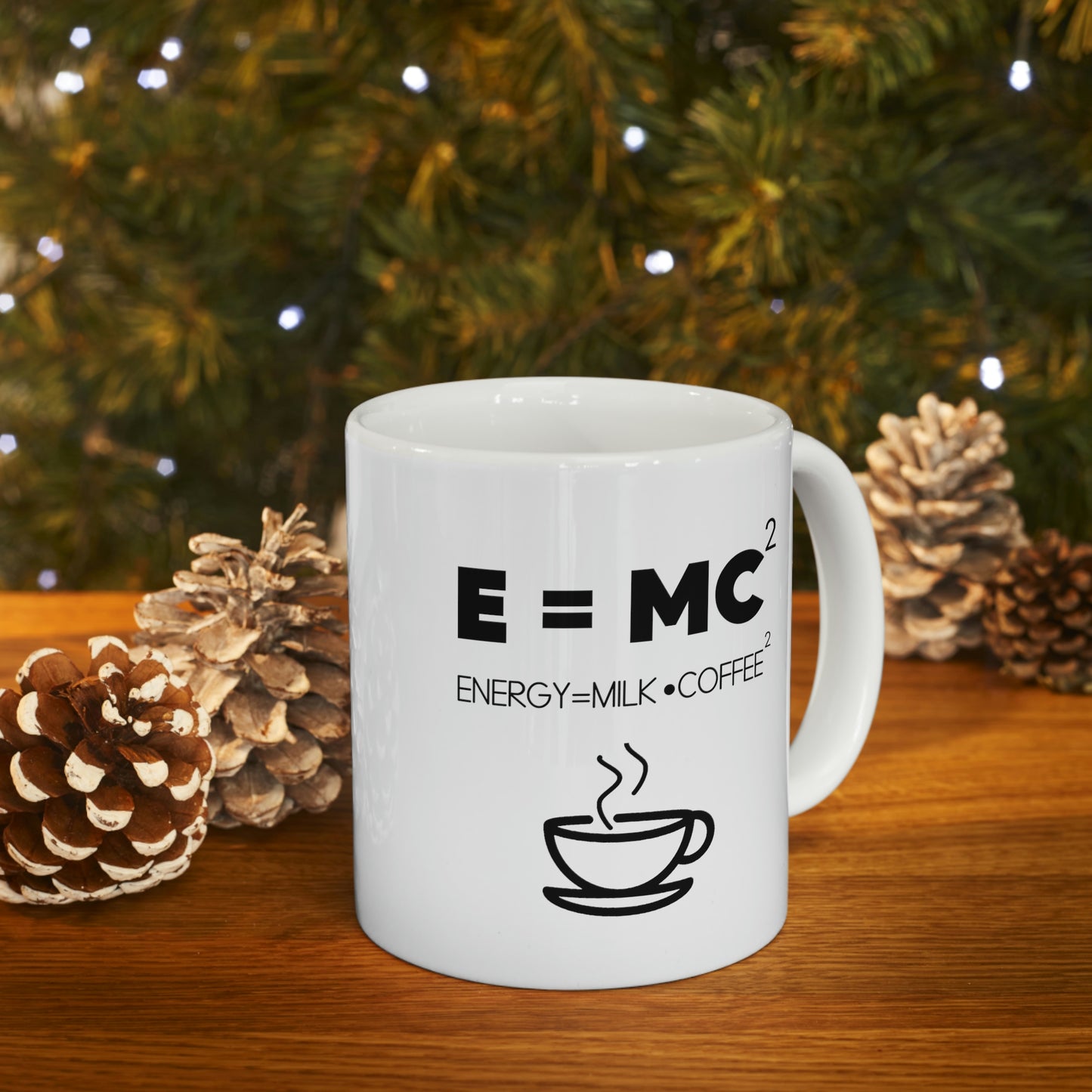 Funny Math Teacher Mug - E=Mc2 11oz White Coffee Mug, Tea Cup Best Gifts For Math Teacher