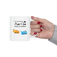 Load image into Gallery viewer, Nebraska Pennsylvania Mother&#39;s Day Gifts - Love Mom &amp; Son - Long Distance Home State 11 OZ Coffee Mug for Mom
