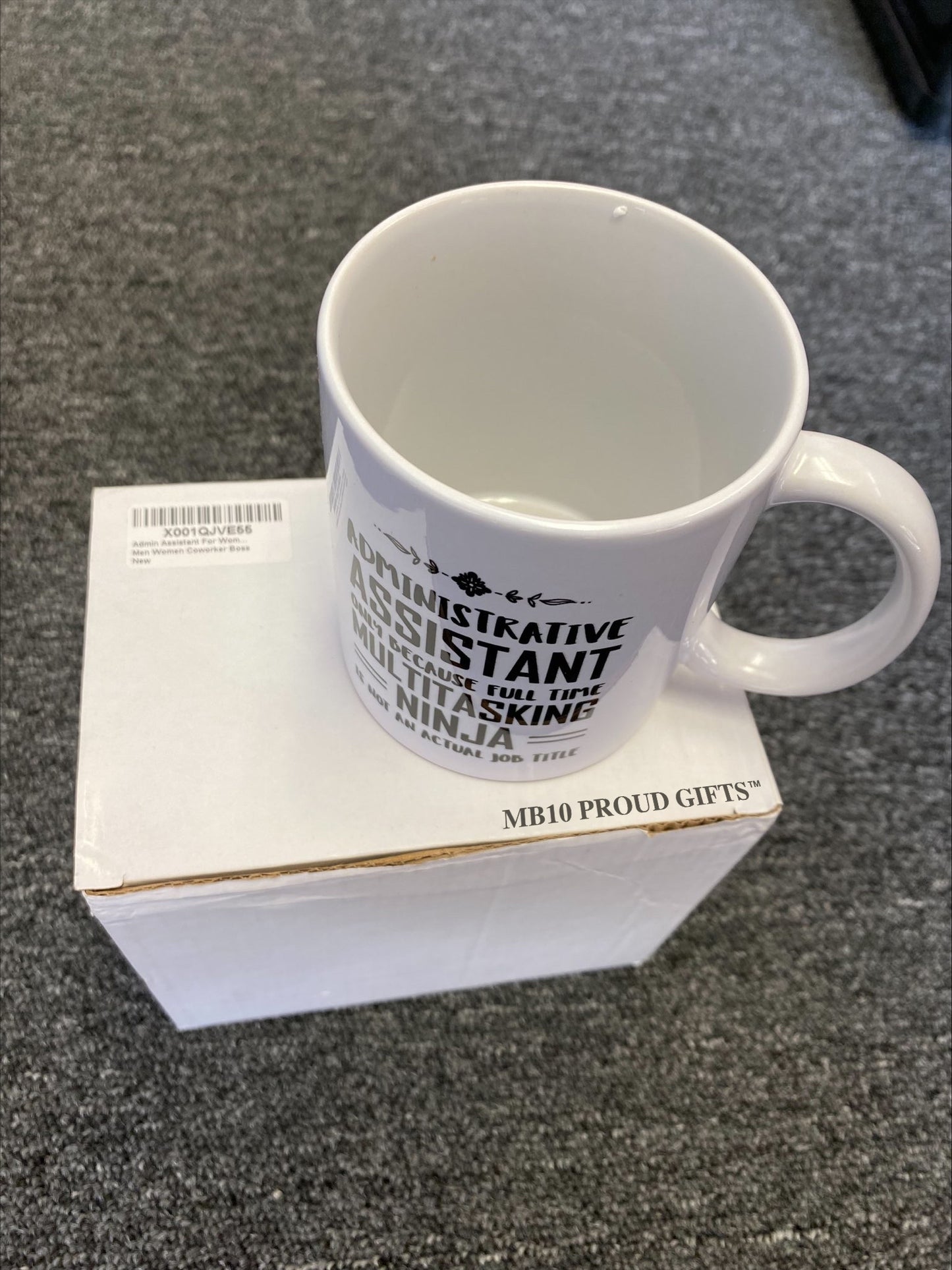 MB10 PROUD GIFTS Admin Assistant Mug For Women Men - Administrative Professional Day Gifts - Administrator Full Time Multitasking Ninja - Birthday Present For Coworker Boss