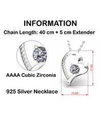 Load image into Gallery viewer, Badass Girlfriend Necklace, 1 Year Anniversary For Girlfriends Unique Gifts, Beautiful Birthday Gifts for Her Romantic, To My Badass Girlfriend Solitaire Crystal Necklace For Women
