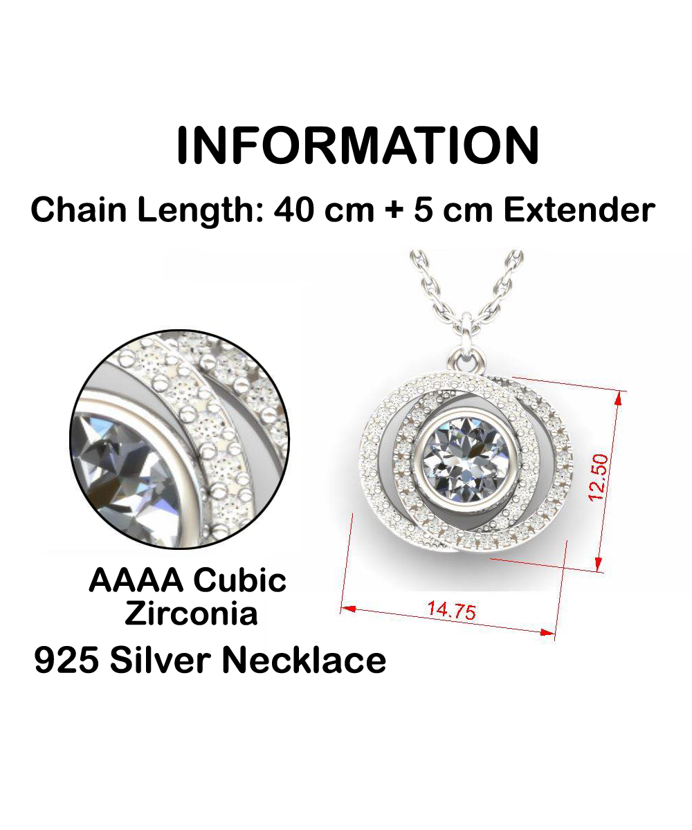 Badass Girlfriend Necklace, 1 Year Anniversary For Girlfriends Unique Gifts, Beautiful Birthday Gifts for Her Romantic, To My Badass Girlfriend Double Crystal Circle Necklace For Women